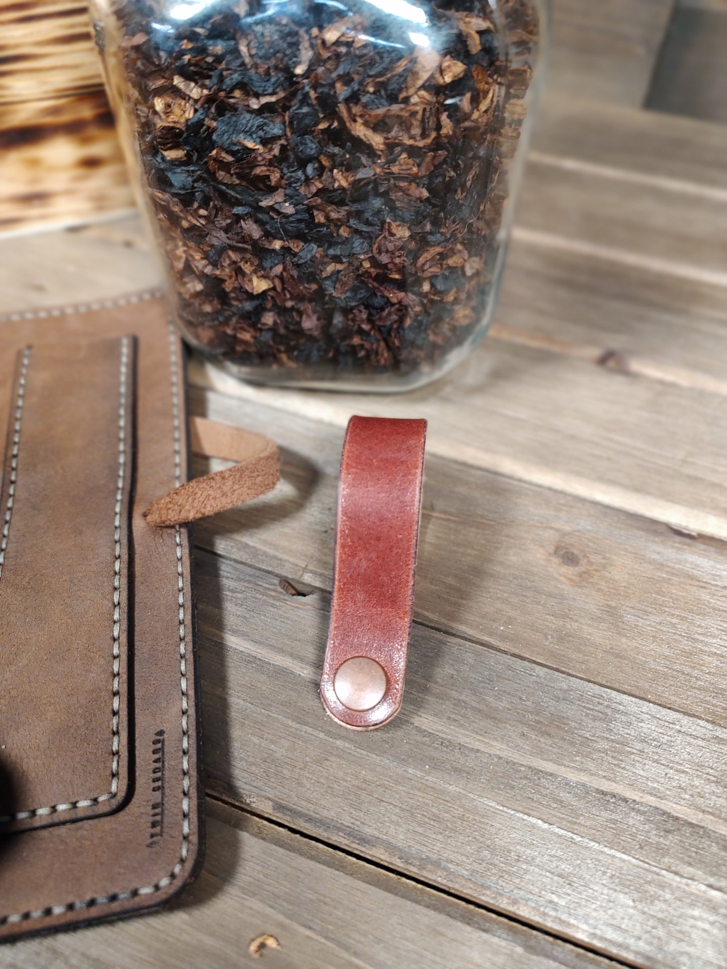 Leather Pipe Stand