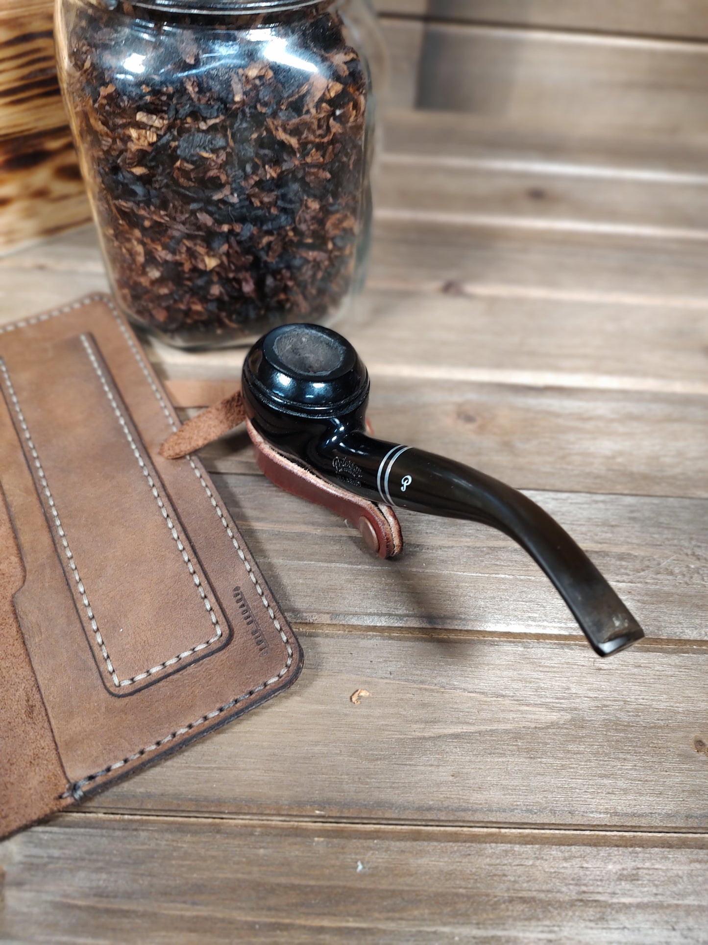 Leather Pipe Stand