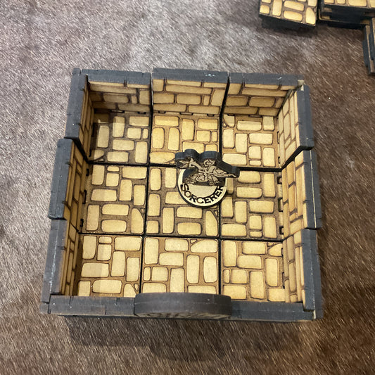Modular Gaming Tile - 3x3 Stone Room Kit